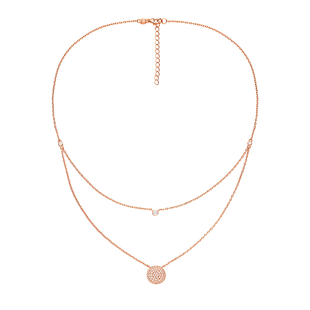 Image of  FASHIONABLY ROSE GOLD CIRCLE NECKLACE 