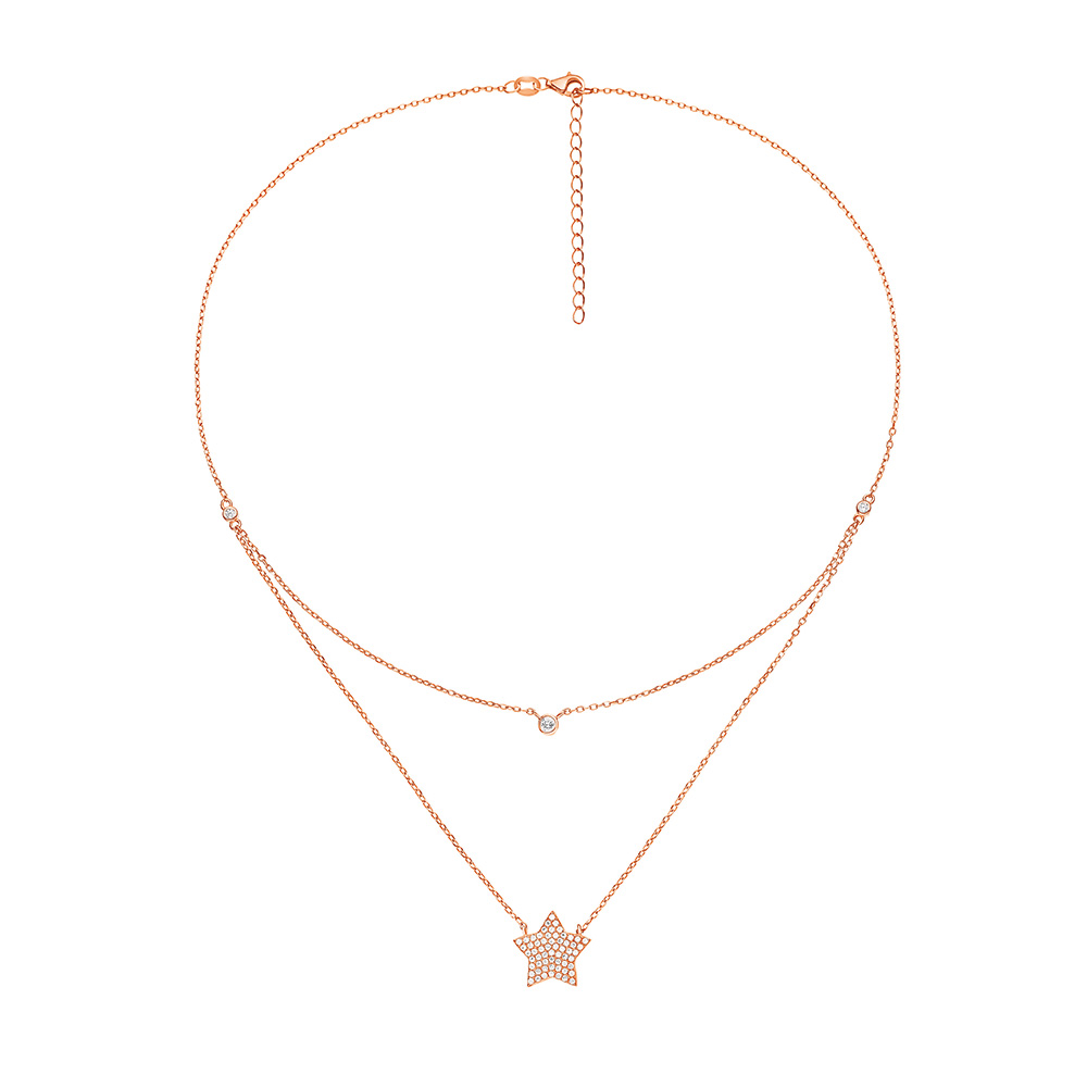 Image of  FASHIONABLY ROSE GOLD STARRY SKY NECKLACE