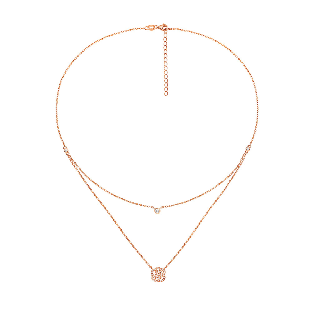 Image of  FASHIONABLY ROSE GOLD FLOWER BLOSSOM NECKLACE