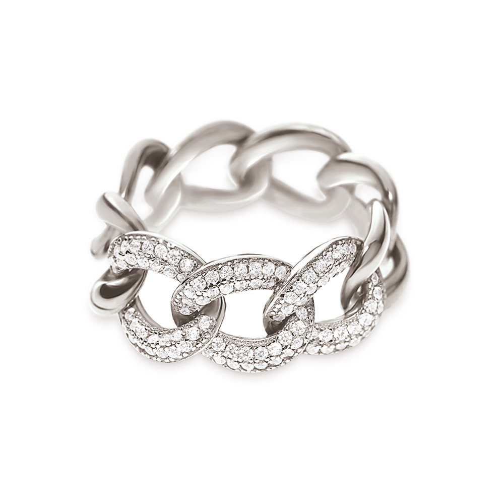 Image of  FASHIONABLY SILVER KNOTS RING