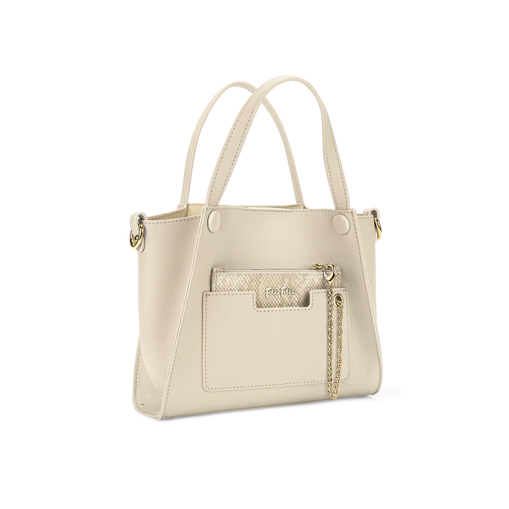 Image of  ON THE GO MINI BEIGE SHOULDER BAG