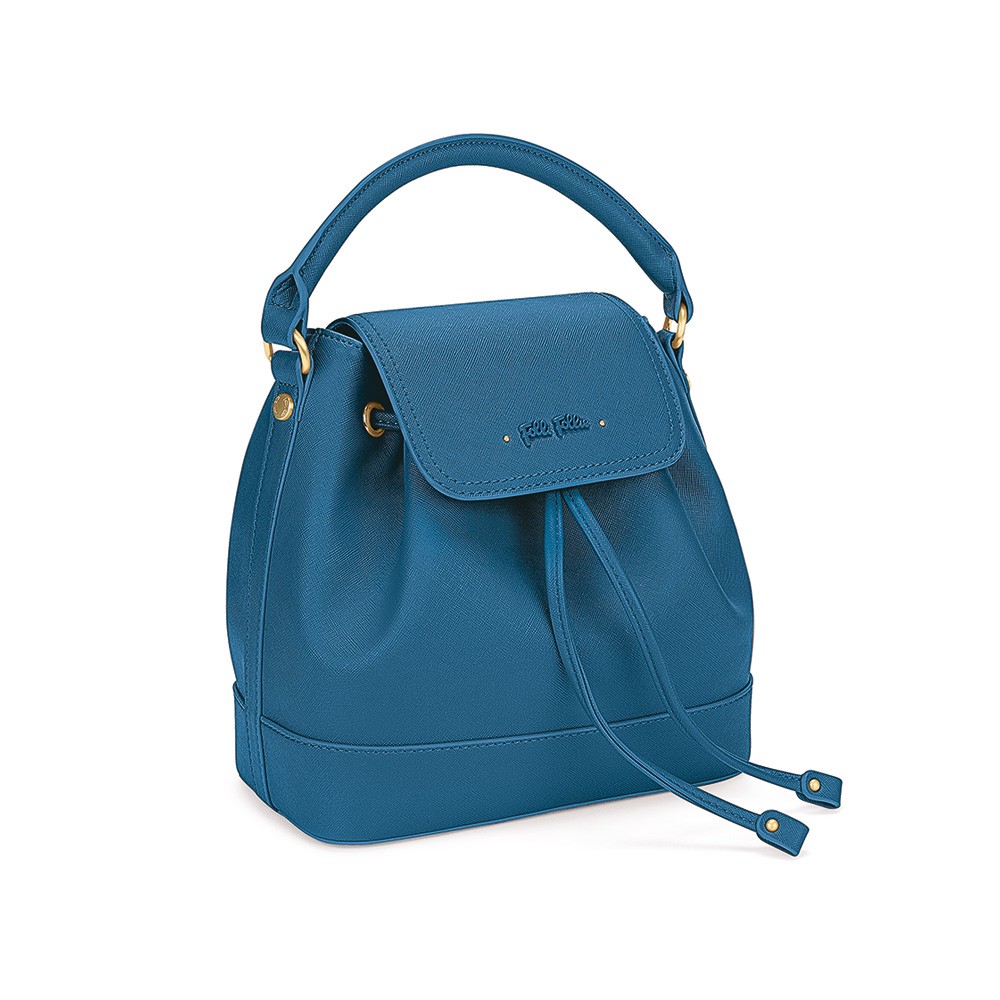 Image of  UPTOWN BEAUTY SMALL BLUE BUCKET BAG