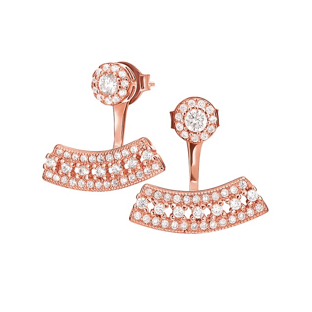 Image of  FASHIONABLY ROSE GOLD PRINCESS DREAM EARRINGS