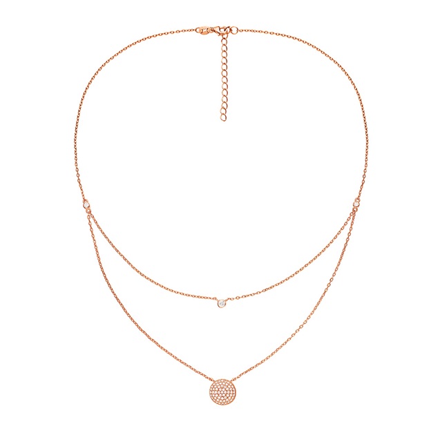 Image of  FASHIONABLY ROSE GOLD CIRCLE NECKLACE 