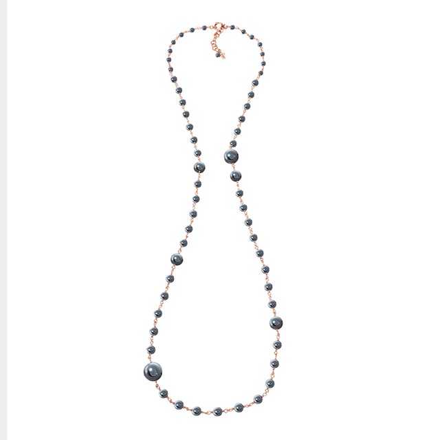 Image of  PEARL MUSE BLUE PEARL FLOWER NECKLACE