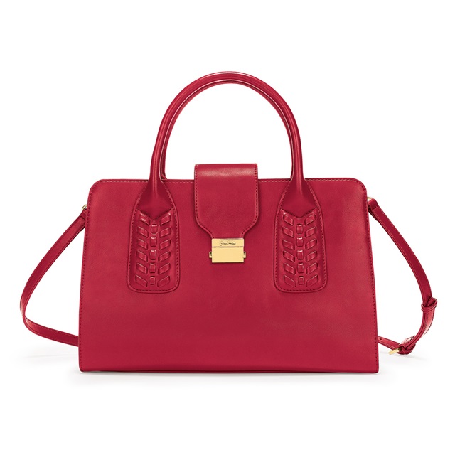 Image of  FASHION BRAID RED HANDBAG