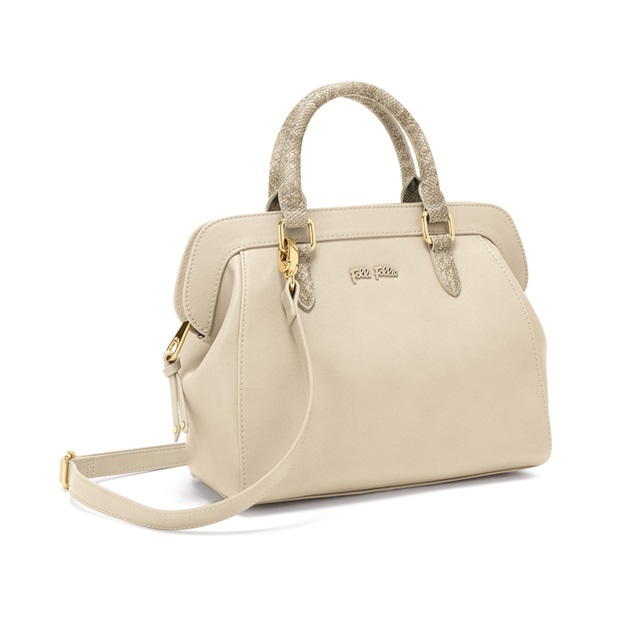 Image of  ON THE GO CREAM HANDBAG