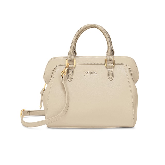 Image of  ON THE GO CREAM HANDBAG