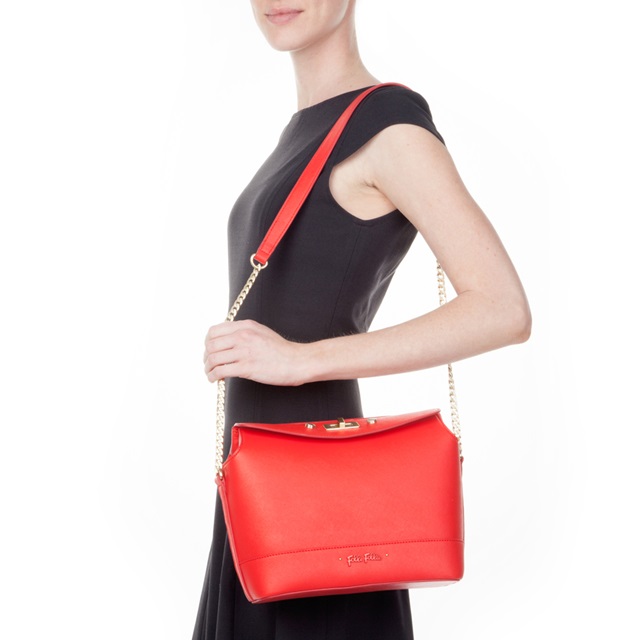 Image of  UPTOWN BEAUTY LARGE RED BUCKET BAG