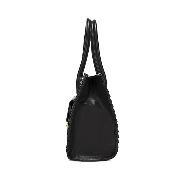 Image of  FASHION BRAID BLACK TOTE BAG