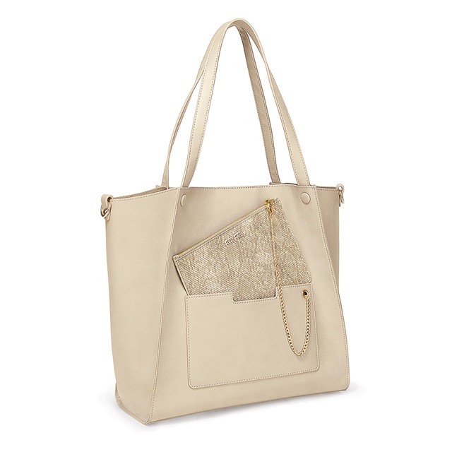 Image of  ON THE GO CREAM SHOULDER BAG