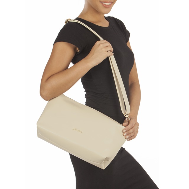 Image of  ON THE GO CREAM SHOULDER BAG