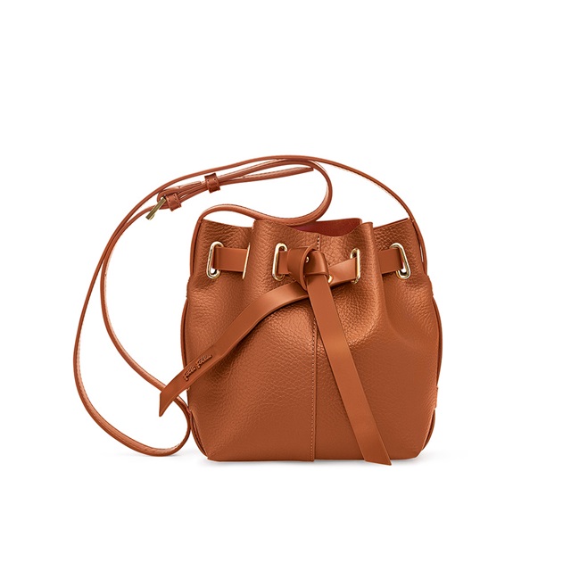 Image of  TIE THE KNOT MINI BROWN SHOULDER BAG