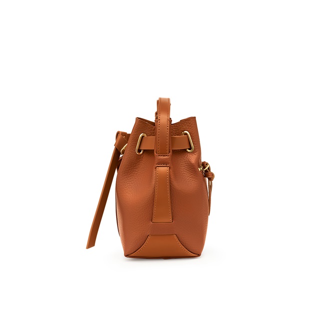 Image of  TIE THE KNOT MINI BROWN SHOULDER BAG