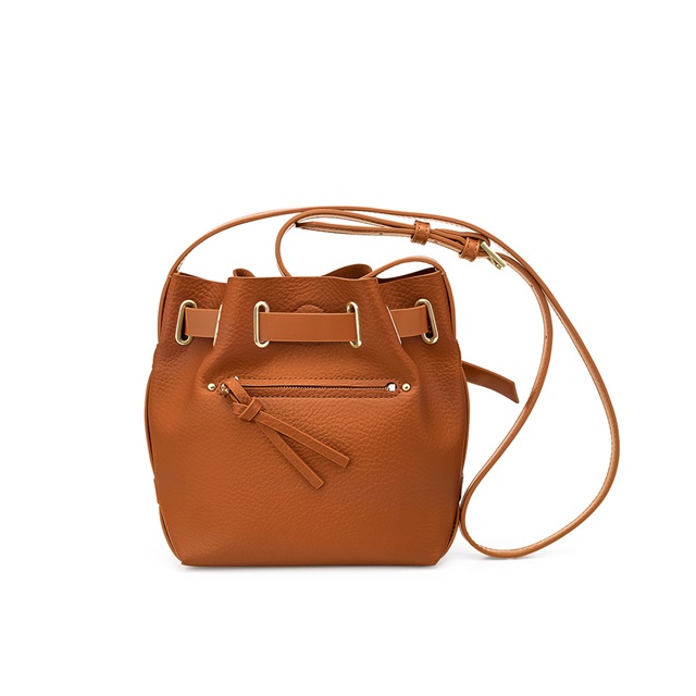 Image of  TIE THE KNOT MINI BROWN SHOULDER BAG