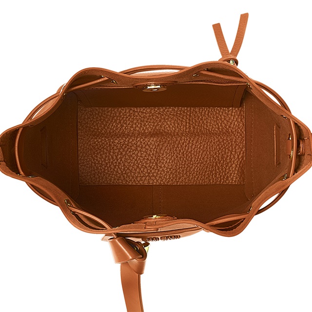 Image of  TIE THE KNOT MINI BROWN SHOULDER BAG