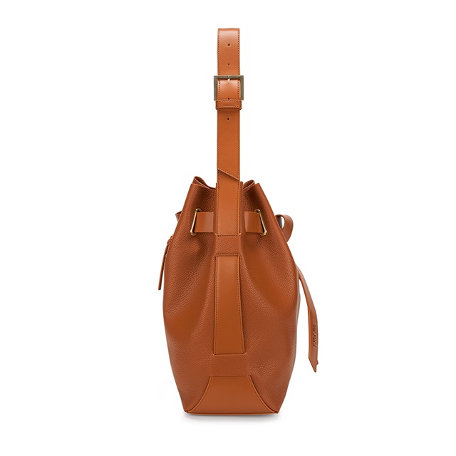 Image of  TIE THE KNOT LARGE BROWN SHOULDER BAG