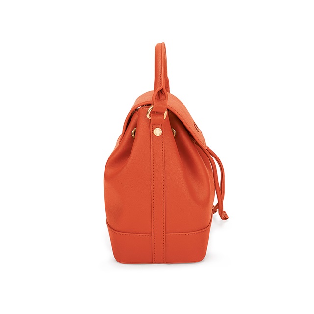 Image of  UPTOWN BEAUTY SMALL ORANGE BUCKET BAG