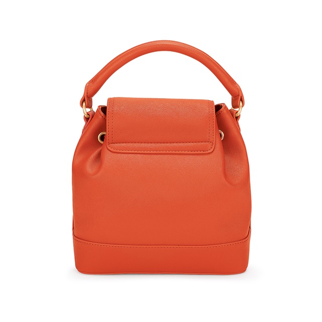 Image of  UPTOWN BEAUTY SMALL ORANGE BUCKET BAG