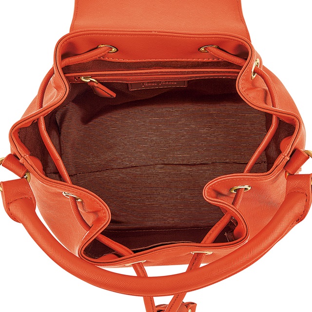 Image of  UPTOWN BEAUTY SMALL ORANGE BUCKET BAG